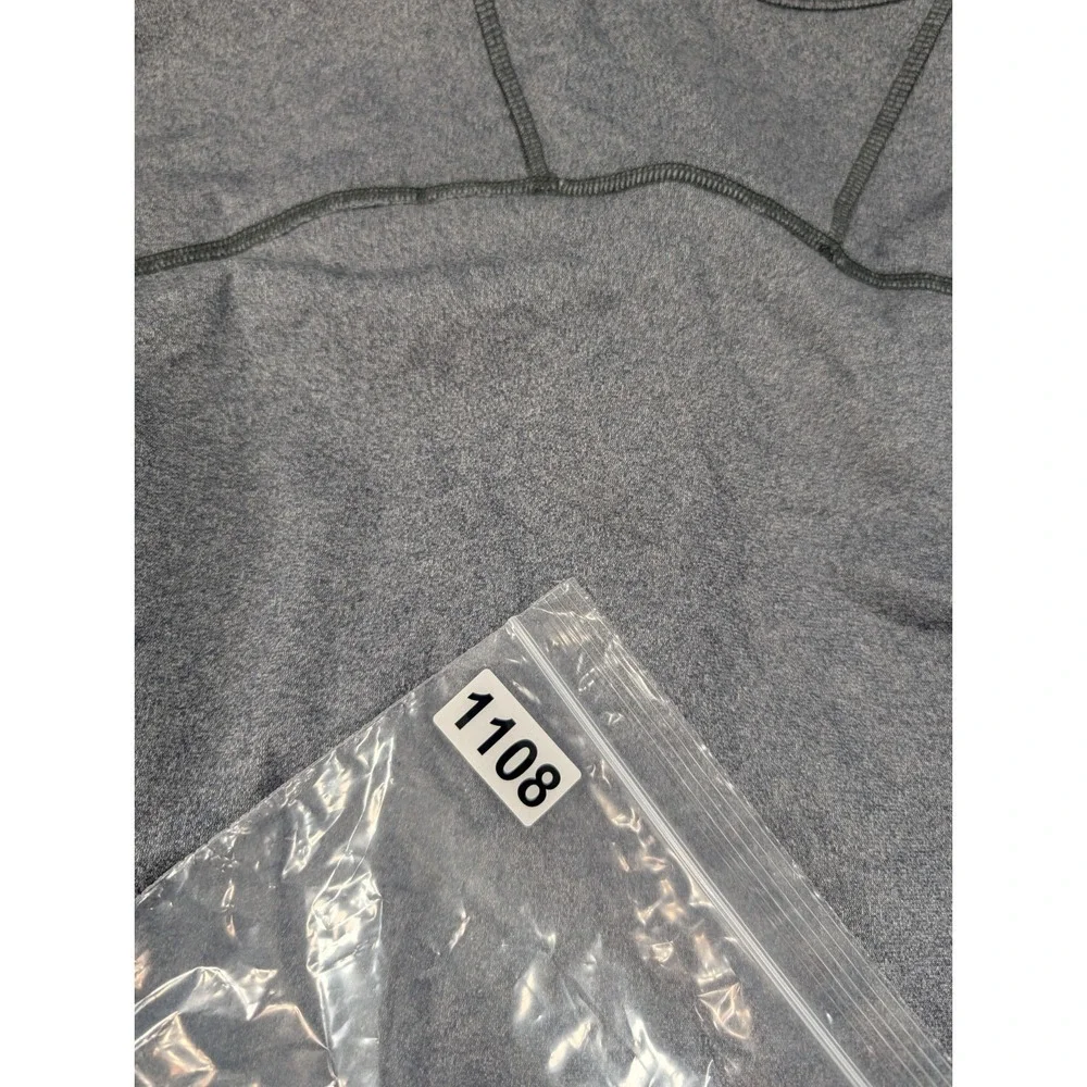 The North Face Mens Outdoor Hiking‎ Gray Volt Green 1/4 Zip Pullover Medium Base